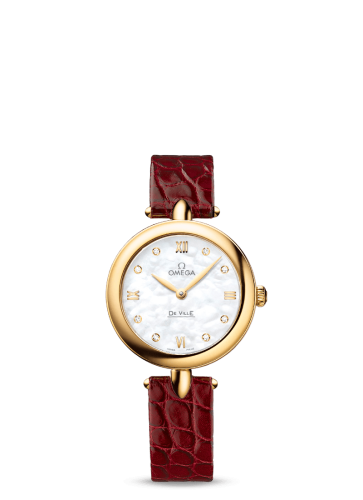 Omega De Ville Prestige Dewdrop Quartz 27.4 Yellow Gold / MOP